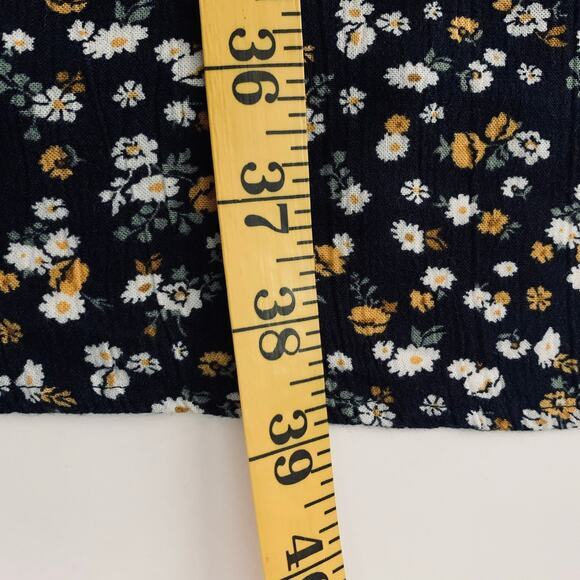 J. JILL Dress Tunic Knee Length Floral VNeck Gold Embroidered Detail Tunic Boho - Picture 14 of 14